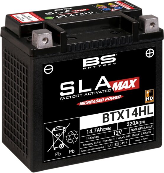 SLA MAX Factory Activated AGM Maintenance Free Battery