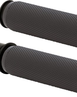 Arlen Ness Knurled TBW Grips Gold for Harley 1in Bars
