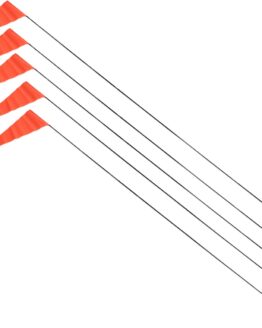 Safety Vehicle Emblem Flag Pole Black 6ft 5 Pack