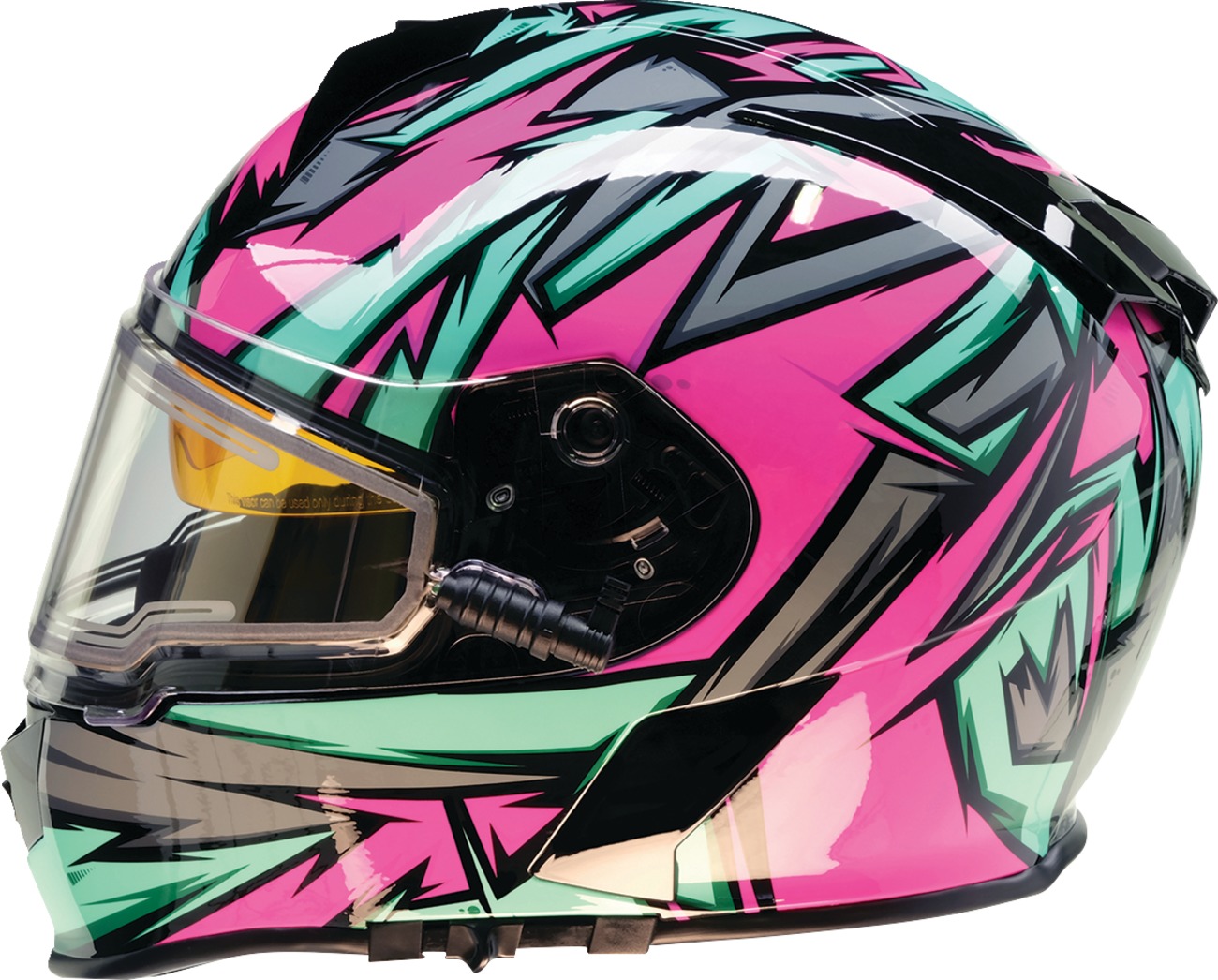 Z1R Warrant Neuron Snow Electric Helmet XS Gray/Pink/Teal - Image 4