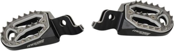 Qualifier Footpegs Black/Silver