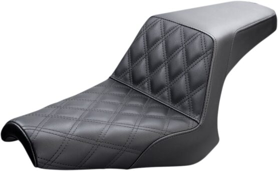 Step-Up Front Lattice Stitch 2-Up Seat - Black