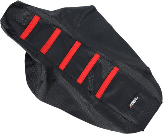 Black/Red Ribbed Seat Cover