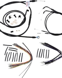 Extended Black Control Cable Kit - 14" tall bars