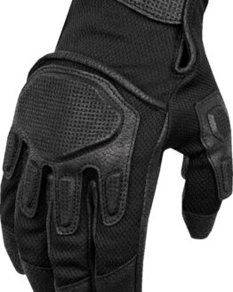 ICON Punchup CE Gloves Black Medium Men's Short Cuff