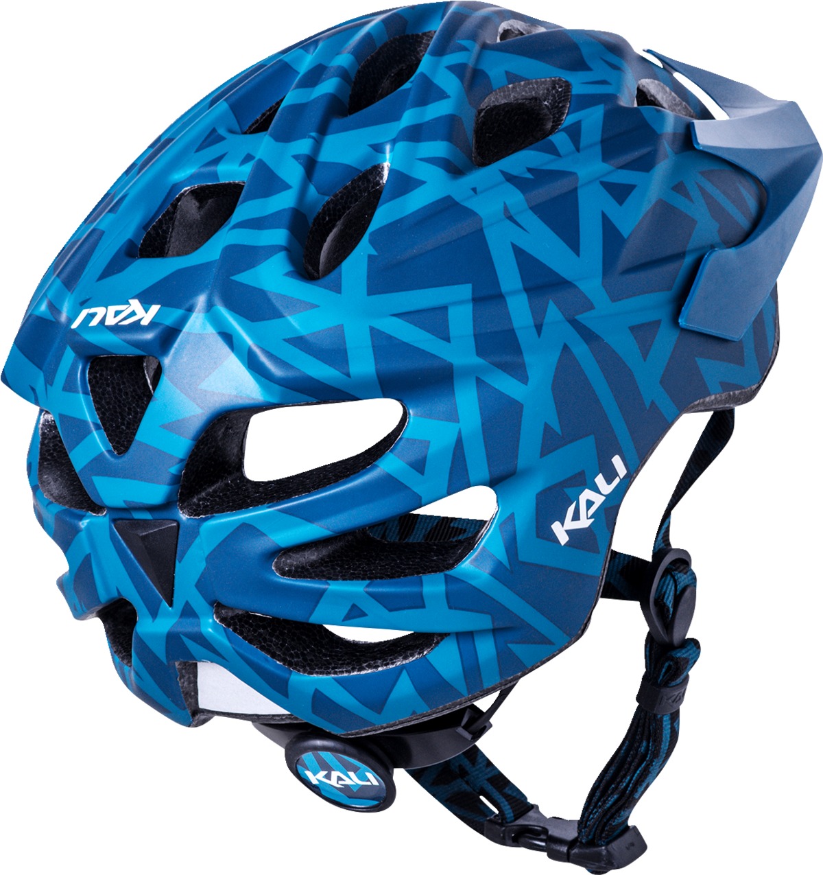 Kali Youth Chakra Plus Bicycle Helmet Matte Teal Pyramid One Size - Image 3