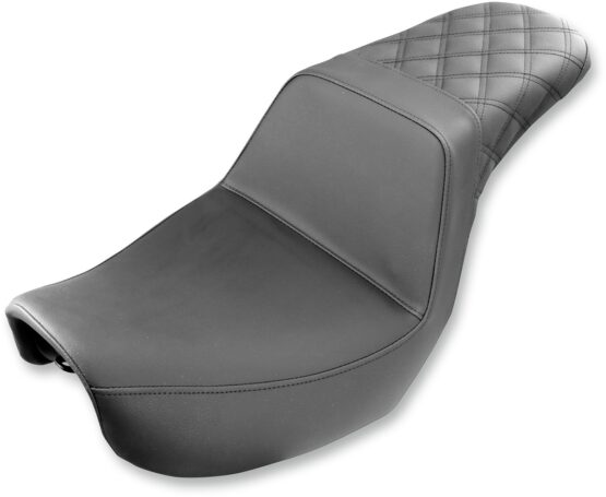 Step-Up Lattice Stitched 2-Up Seat Black Gel