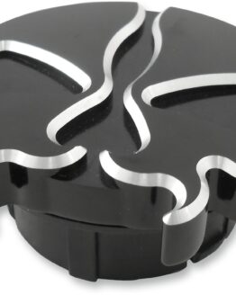 Drag Specialties Split Skull Gas Cap Dummy Black For Harley-Davidson