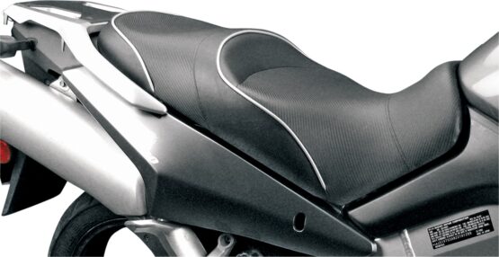 World Sport Performance Plain CarbonFX Vinyl Solo Seat Black/White