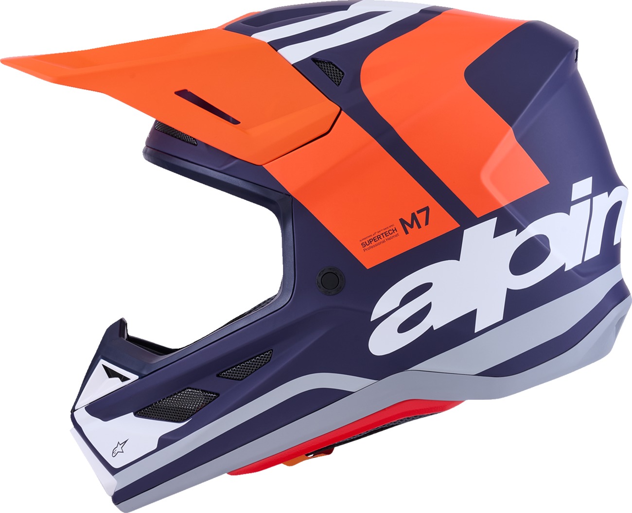 Alpinestars SM7 Core MX Helmet Matte Orange/Blue Medium - Image 4