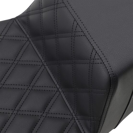 Step-Up Lattice Stitched 2-Up Seat - Black - Image 2