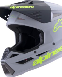 Alpinestars SM3 Radium Helmet Matte Gray Black Yellow Fluo XL