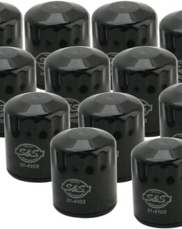 S&S Cycle Black Oil Filter 12 Pack For Harley-Davidson 99-23 Models