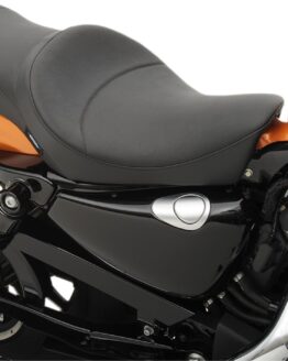 Double-Bucket Plain Vinyl Solo Seat - Black