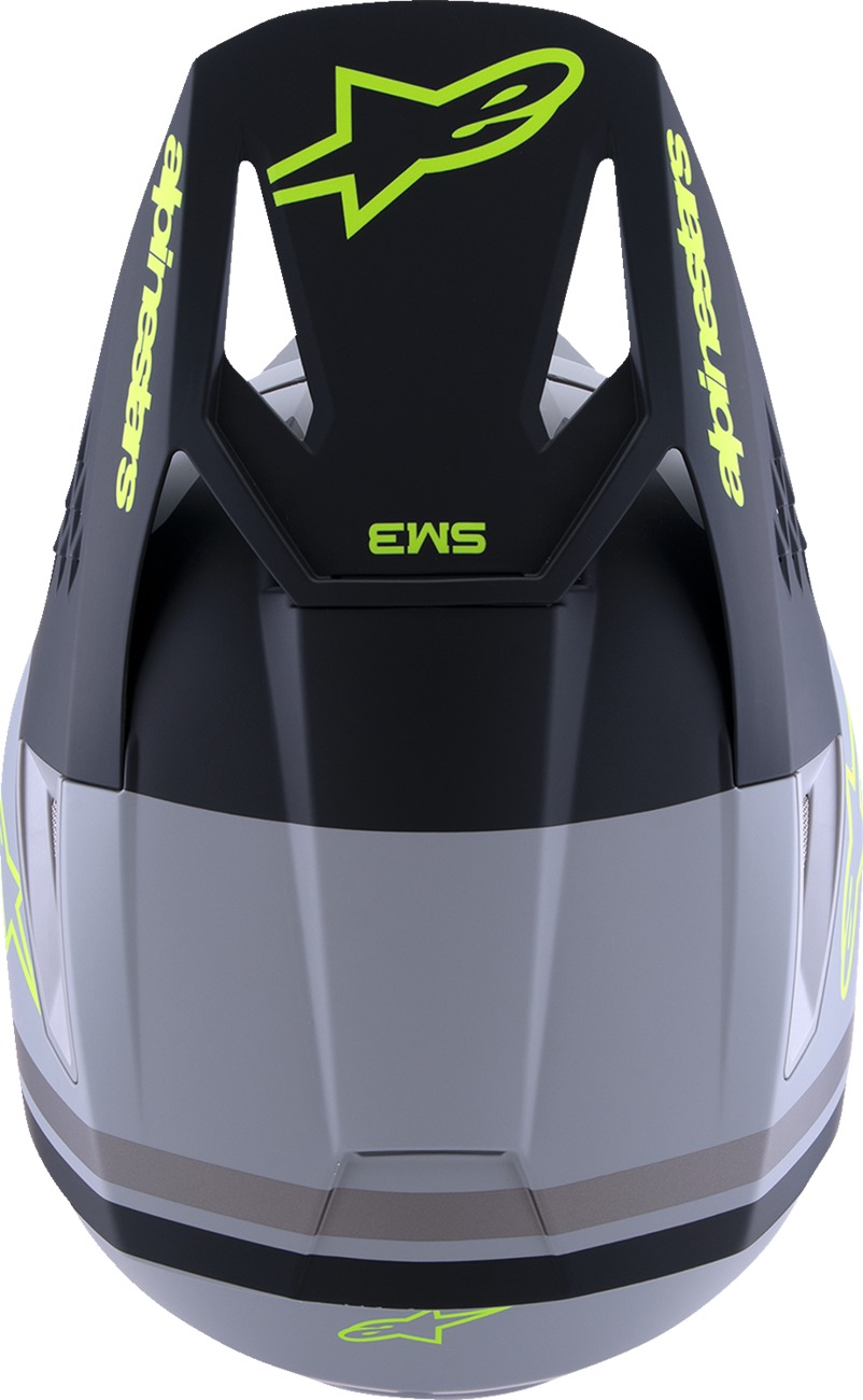 Alpinestars SM3 Radium Helmet Matte Gray/Black/Yellow Fluo Large - Image 4