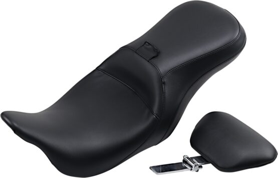 Outcast Smooth Vinyl 2-Up Seat Black w/Backrest