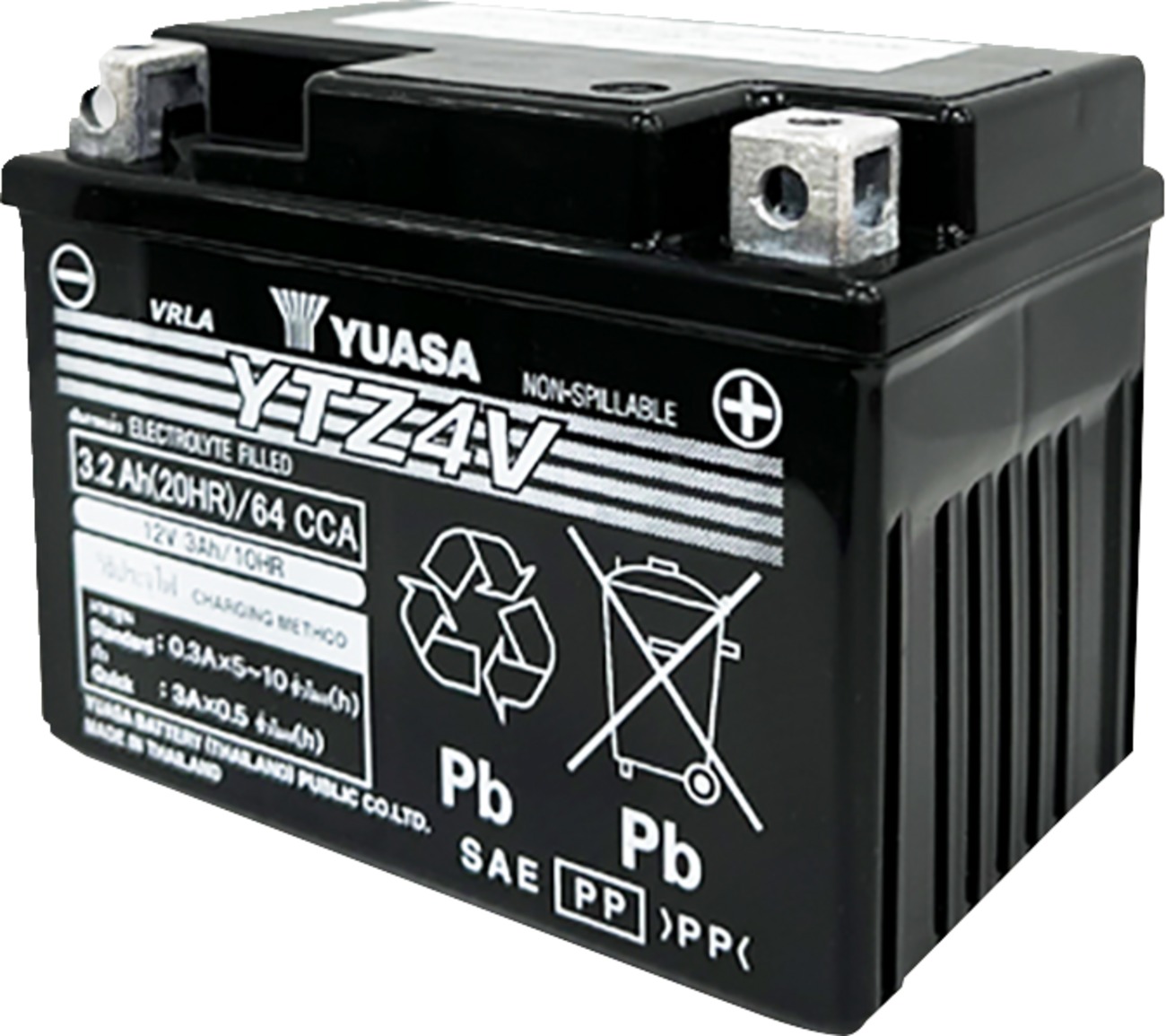 Yuasa YTZ4V AGM Maintenance Free Battery 12V 3Ah - Image 3
