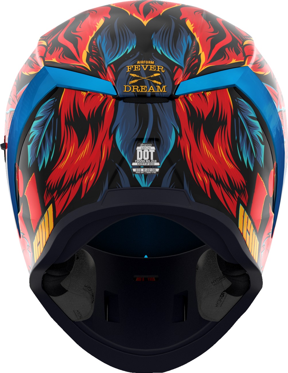 ICON Airform Fever Dream Helmet XL Red/Blue Unisex - Image 3