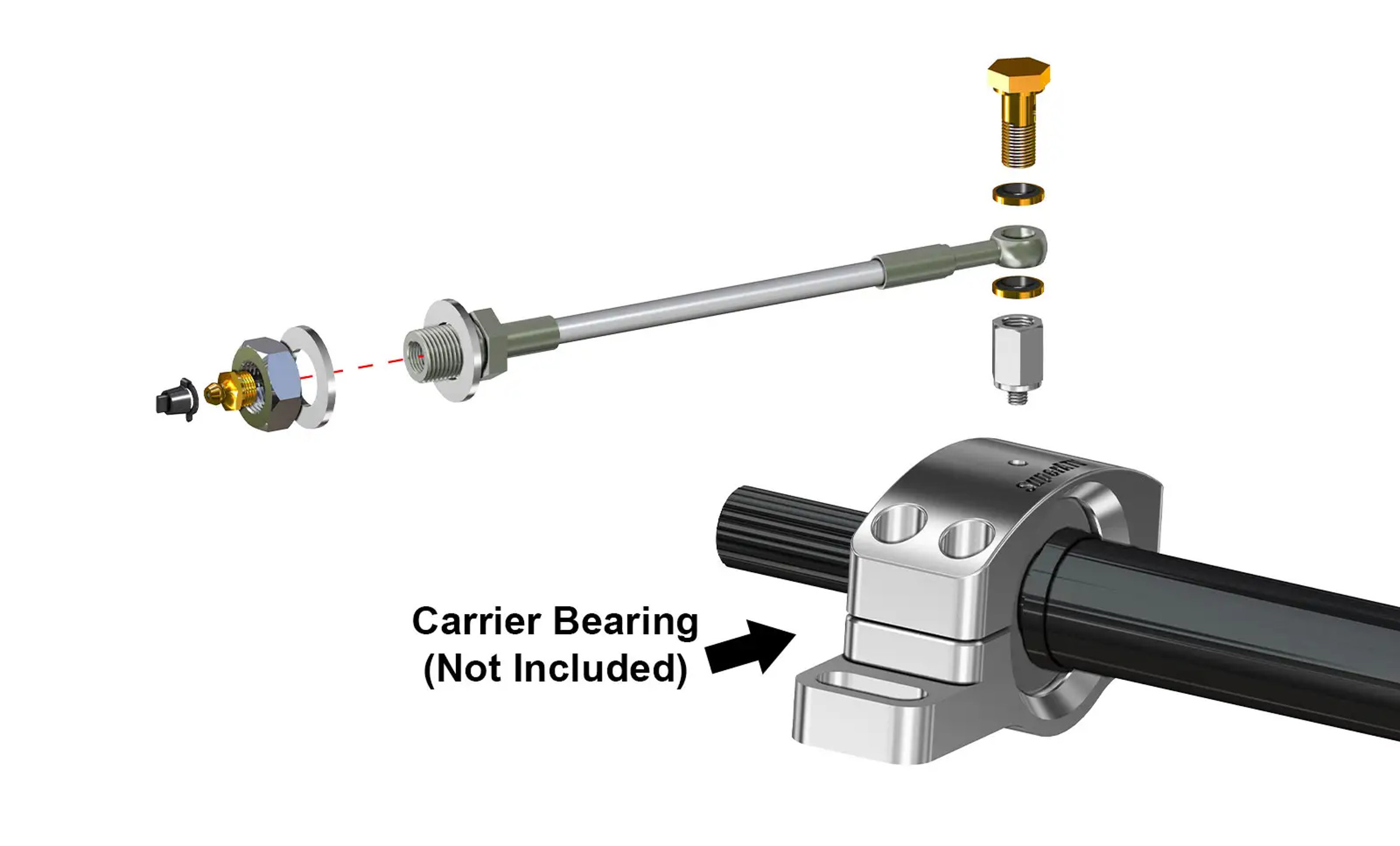 Remote Grease Line for SuperATV Carrier Bearings On Polaris SxS - Image 3