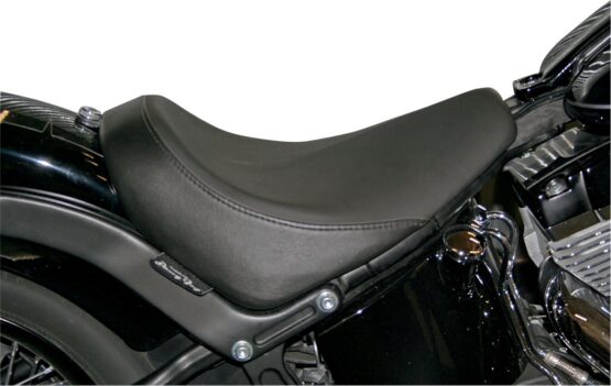 Buttcrack Smooth Leather Solo Seat - Black