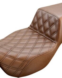 Step-Up Front Lattice Stitch 2-Up Seat Brown