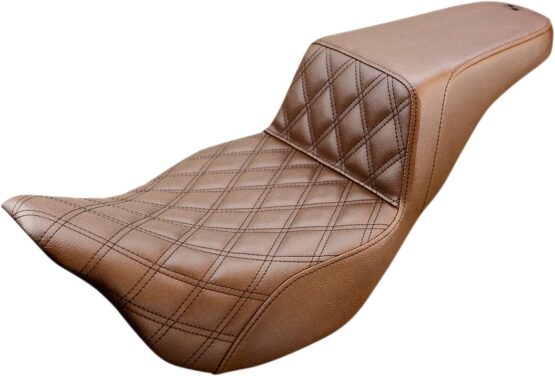 Step-Up Front Lattice Stitch 2-Up Seat Brown