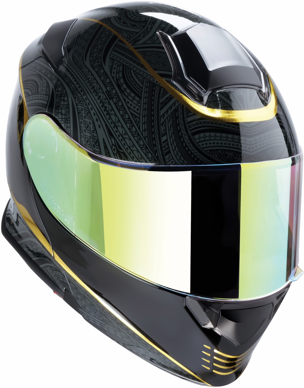 Z1R Solaris 2.0 Notorious Modular Helmet XS Black Gold Gloss Unisex - Image 4