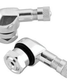 Motorcycle Valve Stems - 11.3mm Silver - Pair