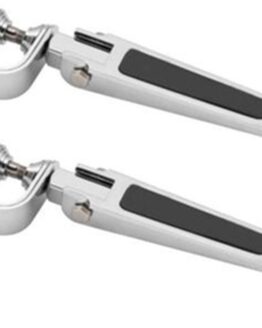 Bikemaster Rubber Inlay Foot Peg Pair Fits 1" to 1-1/4" Bars