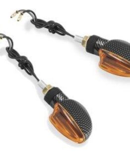 Ultra Small Mini Marker Light V Shaped - Amber Lens - Carbon Housing
