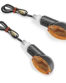 Mini Stalk Marker Light Oval - Amber Lens - Carbon Housing