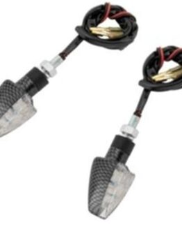 LED Turn Signals - Narrow Arrow Head II - Carbon Look - Amber L.E.D.