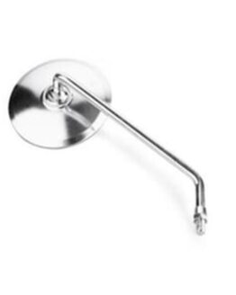 Bikemaster Round Stainless Steel Mirror Right 10in Stem 10mm Universal