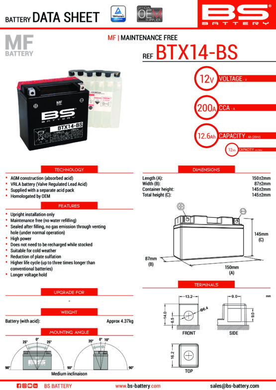 Maintenance Free Sealed Battery - Image 2