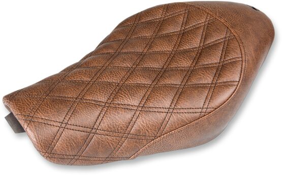 Renegade Lattice Stitched Solo Seat Brown Gel