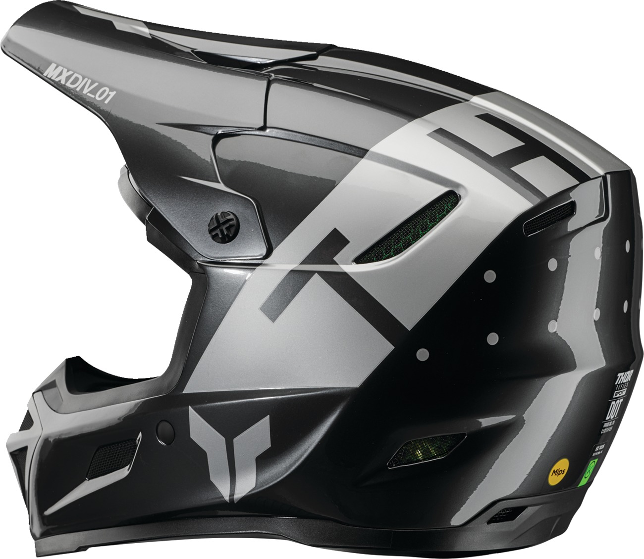 Thor Reflex Sport Rogue MIPS Helmet XS Gray/Silver - Image 3