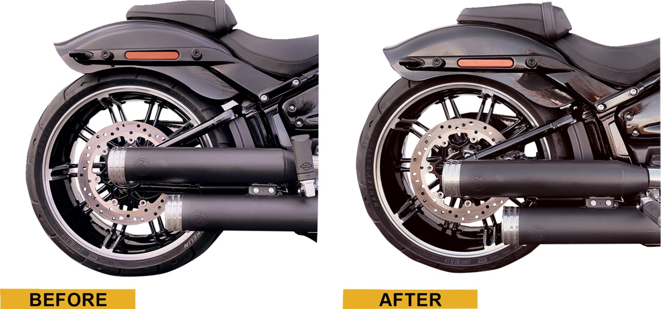 Kodlin Lowering Kit Black 1.5in Drop For Harley Softail w/ Remote Preload - Image 3