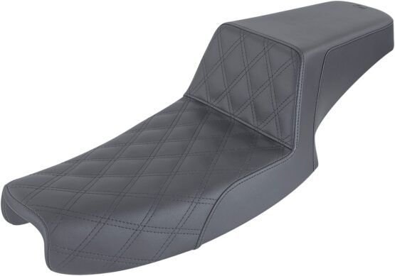 Step-Up Lattice Stitched 2-Up Seat - Black