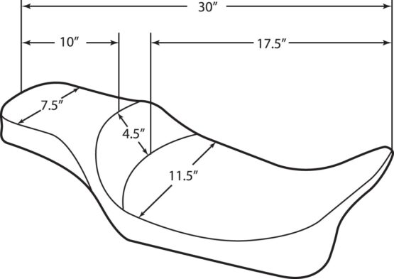 Extended Reach Predator Smooth SR Leather 2-Up Seat - Image 2