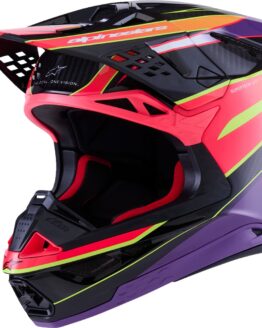 Alpinestars Supertech M10 Era MIPS Helmet Gloss Pink/Violet/Yellow Large
