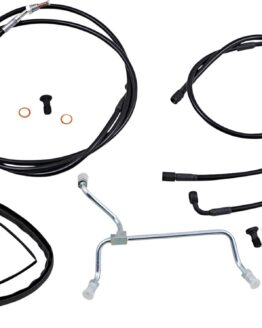 Burly Black Control Cable Kit 13" Bars Non-ABS Fits Baggers