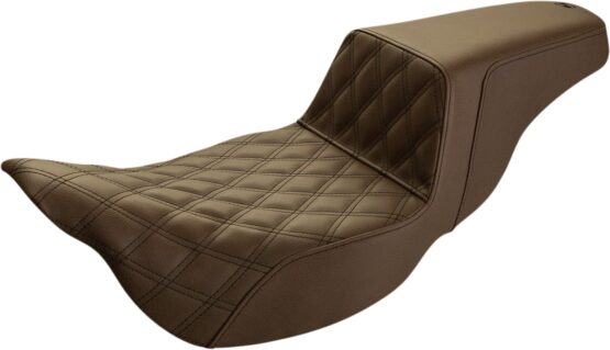 Step-Up Lattice Stitch 2-Up Seat Gel Brown