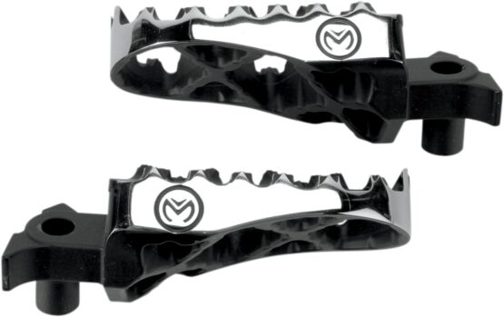 Black/Silver Hybrid Footpegs - Image 2