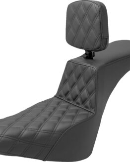Saddlemen Tour Step-Up Seat w/Backrest Black FXBB/FXST 2018-2024