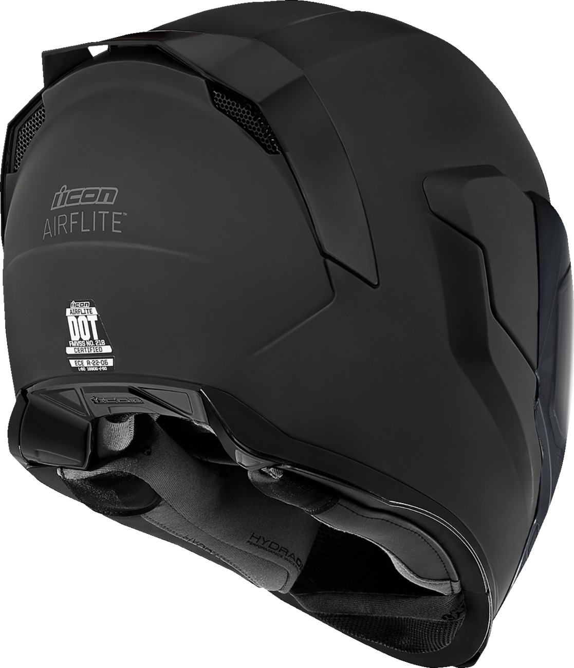 ICON Airflite Dark Helmet 3XL Matte Black - Image 3
