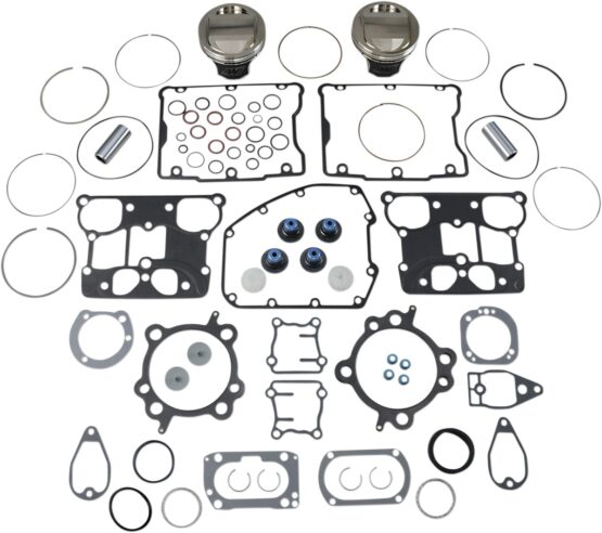 V-Twin Piston Kit W/Gaskets 10.5:1 Compression - 3.875in Bore (+.125in)