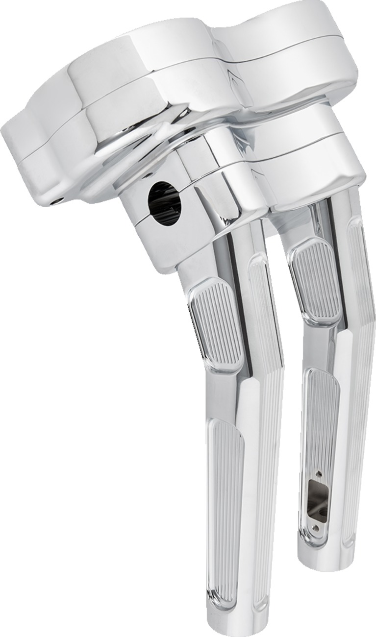 Arlen Ness Method Kickback 10in Chrome Handlebar Riser For Harley-Davidson - Image 3