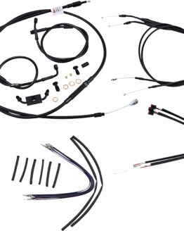 Extended Black Control Cable Kit - 16" tall bars (ABS)