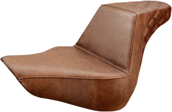 Step-Up Rear Lattice Stitch 2-Up Seat Brown Gel