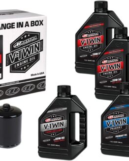 V-Twin Oil Change Kit Synthetic w/ Black Filter Twin Cam